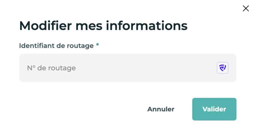 Ajout de l'identifiant de routage sur les espaces clients B2B-B2C